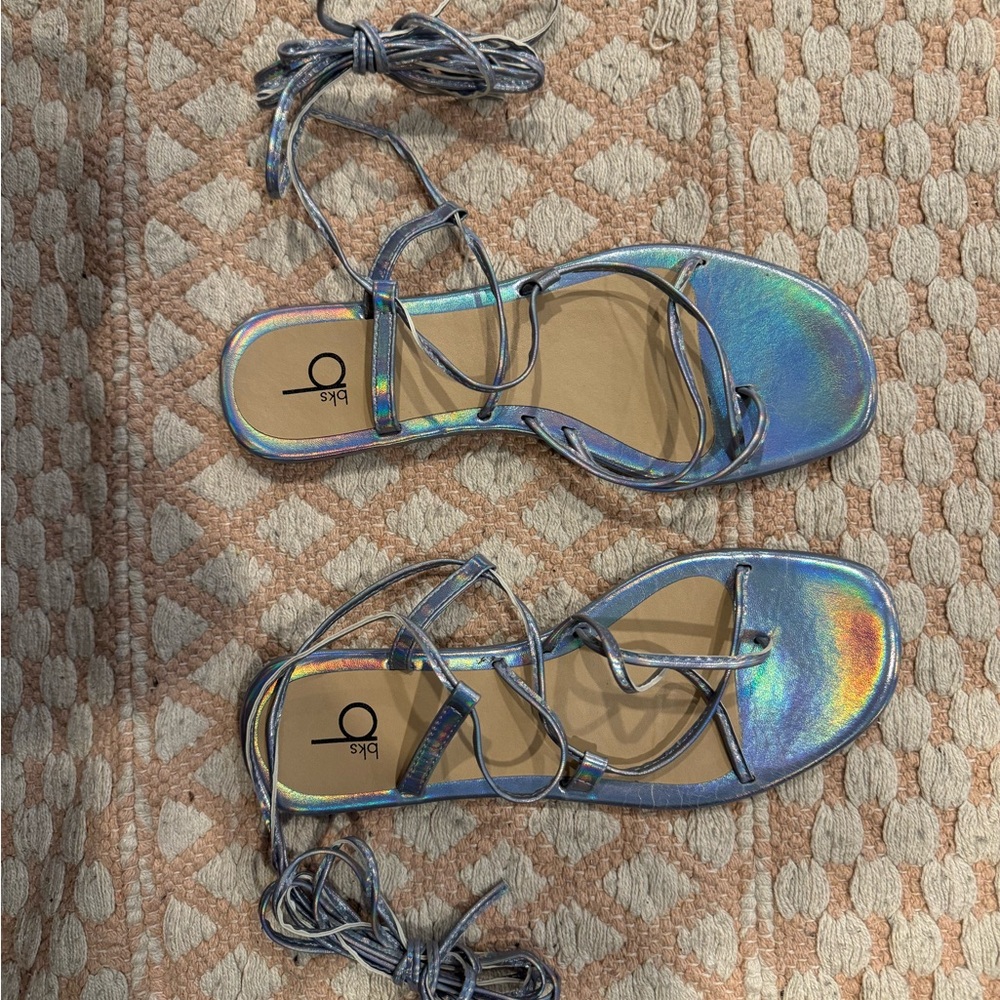 Strappy sandals - Metallic/multicolor